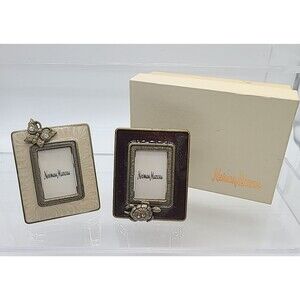 Set of 2 -  Jay Strongwater 2 Inch Picture Frames - Butterfly & Turtle